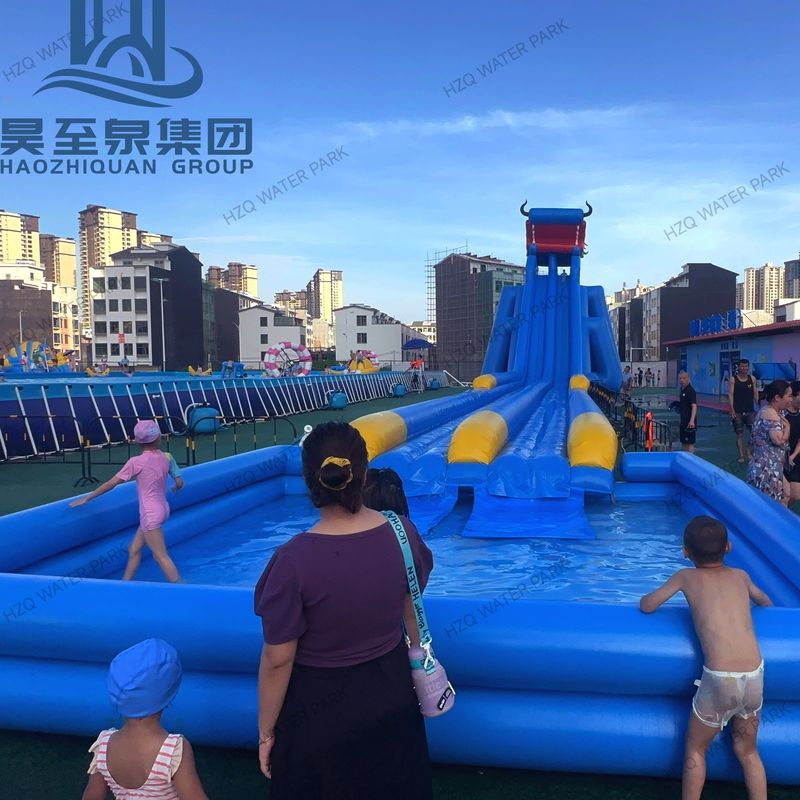 15FT надувный отскакочный дом с водным слайдом Зеленый кран Тяжелый надувный водный слайд с вентилятором
